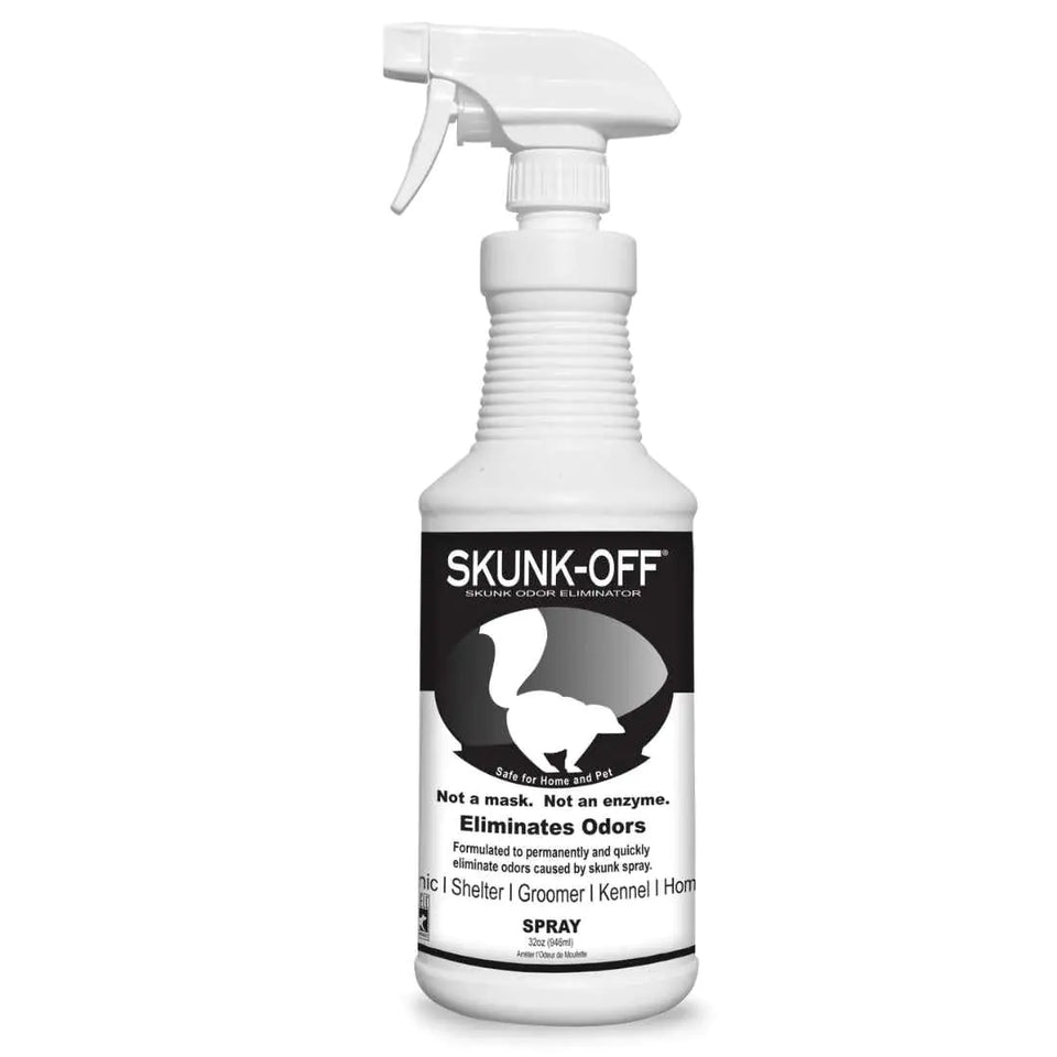 Skunk Off Odor eliminator pet spray 32oz - Safe for head & face - Ready to use skunk odor remover. Non-enzymatic formula safe for pets & people. - Ayora Pets