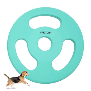 victob Dog Flying Disc Toy 7.0 inch Natural Rubber Dog Toy Outdoor Dog Flying Discs Interactive Dog Fetch Toy Durable and Soft Flyer Toy for Playing Mint Green - Ayora Pets