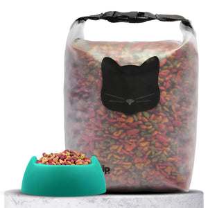 (re)zip Reusable Cat Pet Food Storage Bag | 14-Cup Capacity | Airtight Roll-Top Closure | Durable BPA-Free PEVA | Translucent & Travel-Friendly | Keeps Cat Food Fresh & Organized | Machine Washable - Ayora Pets