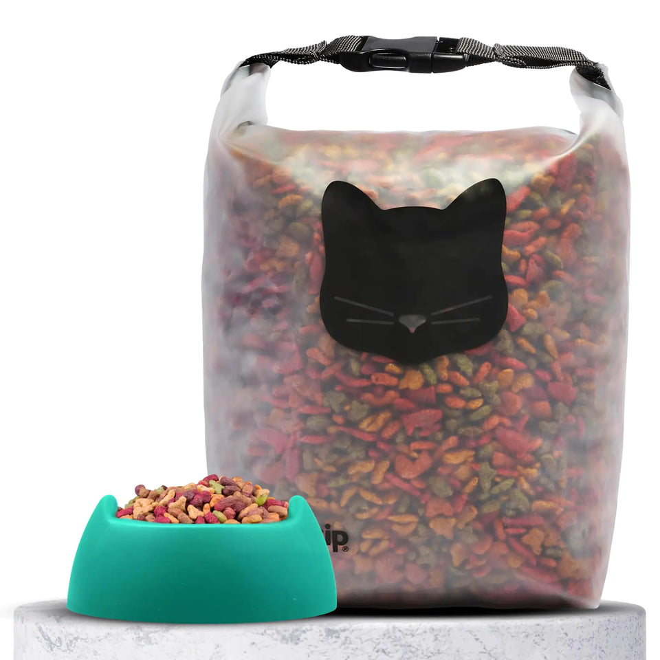 (re)zip Reusable Cat Pet Food Storage Bag | 14-Cup Capacity | Airtight Roll-Top Closure | Durable BPA-Free PEVA | Translucent & Travel-Friendly | Keeps Cat Food Fresh & Organized | Machine Washable - Ayora Pets