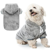 ALUZAEMO Dog Hoodie for Large Meidum Small Dogs Winter Fall Fleece Warm Hooded Dog Hoodies Pet Sweatshirt Clothes with Pockets for Cold Weather (S-XXL) - Ayora Pets