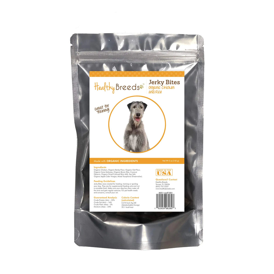 Healthy Breeds Irish Wolfhound Jerky Bites Chicken & Rice Recipe Dog Treats 5 oz - Ayora Pets