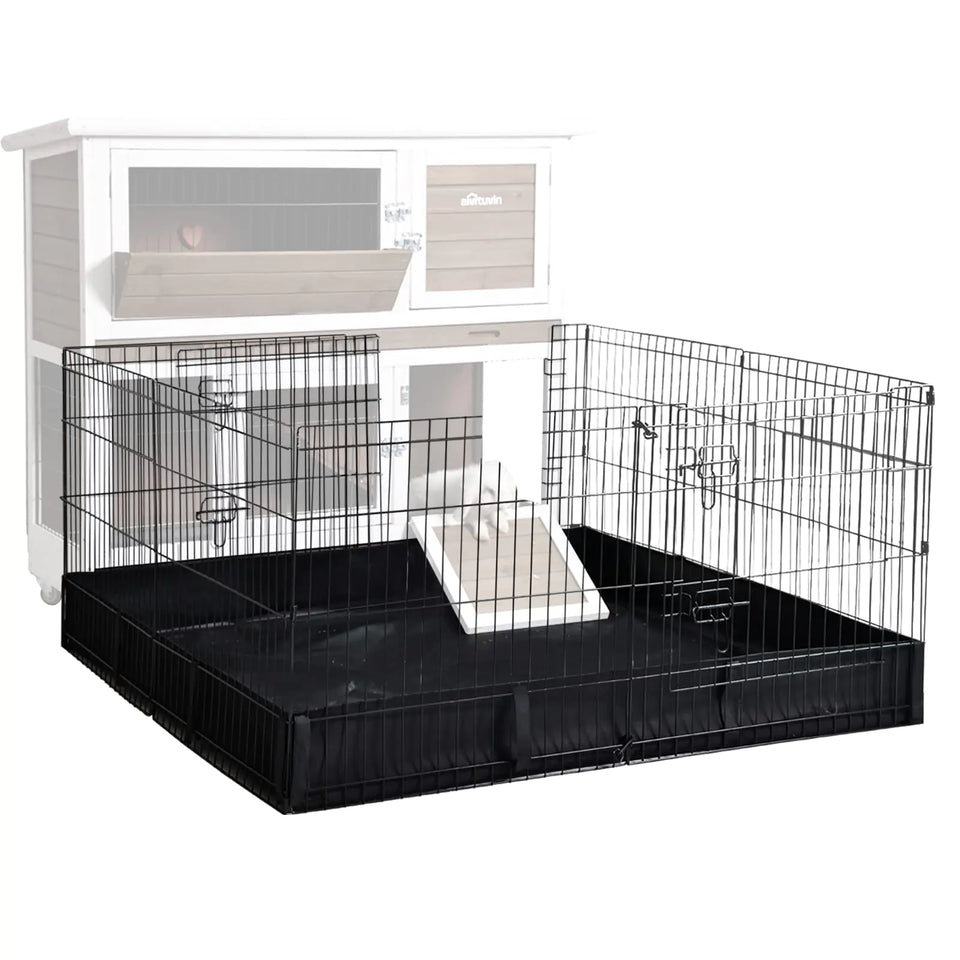 Aivituvin Pet Playpen Indoor & Outdoor Expandable Exercise Pen for Small Animals Rabbit cage with Waterproof LayerAttach The Hutch Freely - Ayora Pets