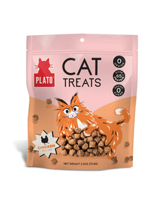 PLATO Pet Treats Air-Dried Cat Treats Chicken Recipe Grain Free All Natural Made in The USA 2.5oz - Ayora Pets