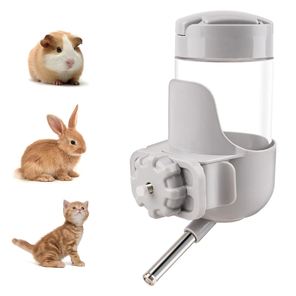 Depets Guinea Pig Water Bottle No Drip 12 oz Small Animal Water Dispenser for Rabbit Hamster Rat Ferret Kitten Top Refill Cage Water Bottle with Screw Fastener - Ayora Pets