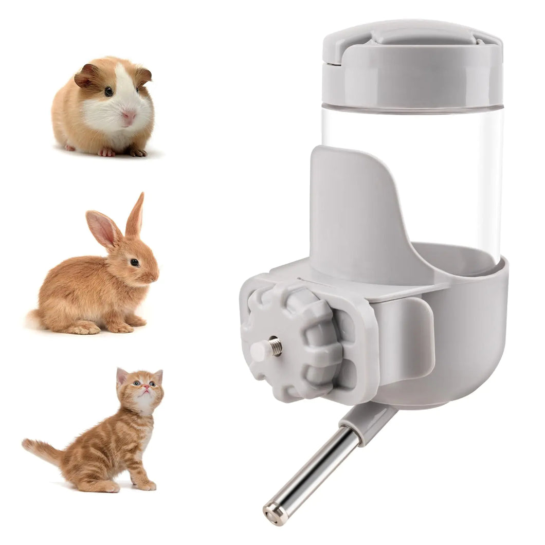 Depets Guinea Pig Water Bottle No Drip 12 oz Small Animal Water Dispenser for Rabbit Hamster Rat Ferret Kitten Top Refill Cage Water Bottle with Screw Fastener - Ayora Pets