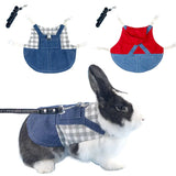 2 PCS Rabbit Harness and Leash Small Animals Clothes Hooded Outfit for Bunny Guinea Pig Harness Small Pet Hoodies for Kitten Tiny Puppy Adult Hedgehog and Other Small Breeds (A Small) - Ayora Pets