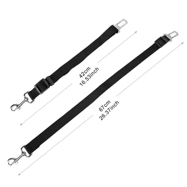 2Pcs Pet Dog Seat Belt Leash Adjustable Pet Dog Cat Safety Leads Harness - Ayora Pets