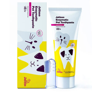 JATISSE Enzymatic Pet Toothpaste | Dog Tooth Brushing Kit | Cat & Dog Dental Care | Controls Plaque Tartar & Bad Breath 3.38 fl.oz - Ayora Pets