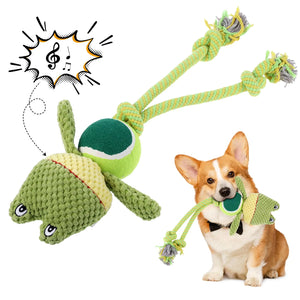 Dog Toys for Aggressive Chewers Dog Toys with Squeaker Durable Dog Chew Toys Interactive Puppy Toys for Chew and Play (Large Frog) - Ayora Pets