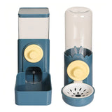 PINVNBY Hanging Automatic Food Water Dispenser Rabbit Feeders for Cages Automatic Pet Feeder for Rabbit Chinchilla Hedgehog Guinea Pig（Navy Blue） - Ayora Pets