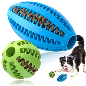 2 Pack Dog Puzzle Toy for Large Dogs Interactive Dog Enrichment Toys Dog Toy to Keep Them Busy Treat Dispensing Ball for Dog Teething and Training - Ayora Pets
