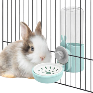 kathson Rabbit Water Dispenser for Cage 17 Oz Hanging Guinea Pig Water Bottle No Drip Gravity Automatic Bunny Water Bottle No Leak Small Animal Water Bottle for Chinchilla Ferret Hamster(Light Blue) - Ayora Pets