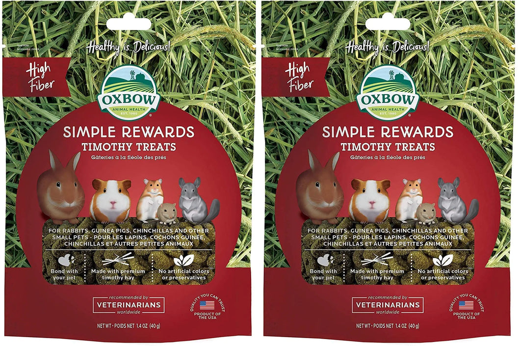 2 Pack Oxbow Animal Health Simple Rewards Timothy Treat for Pets (2 / 1.4 oz) - Ayora Pets