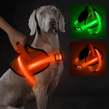 Light Up Dog Harness No-Pull Led Dog Harness Rechargeable Reflective Glow in The Dark Dog Vest Harness Adjustable & Comfort Padded Lighted Dog Harness for Safety Night Walking (Orange S) - Ayora Pets