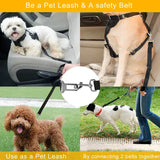 2Pcs Pet Dog Seat Belt Leash Adjustable Pet Dog Cat Safety Leads Harness - Ayora Pets