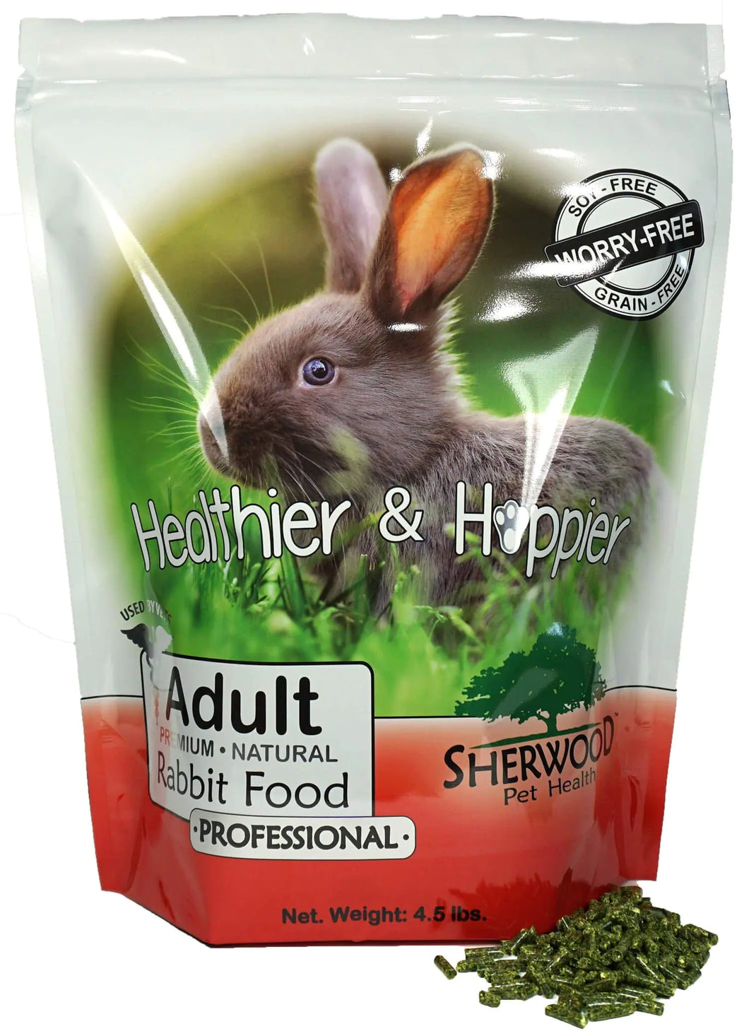 Sherwood Pet Health Adult Rabbit Food Professional (Alfalfa) 4.5 lbs Grain and Soy-Free for Better Digestion - Ayora Pets