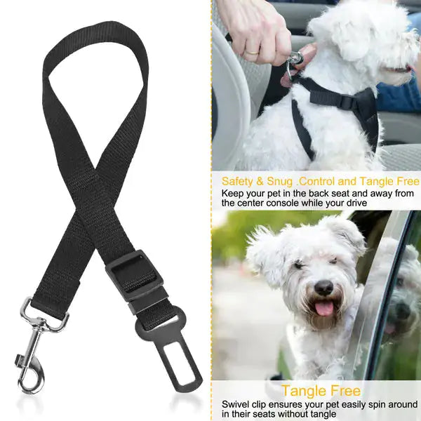 2Pcs Pet Dog Seat Belt Leash Adjustable Pet Dog Cat Safety Leads Harness - Ayora Pets