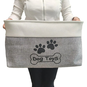 CPAKOWLGOO Large Dog Toy Basket Collapsible Dog Toy Box Shape Keeping Rectangle Dog Toy Bin for Pet ToysAccessories - Ayora Pets