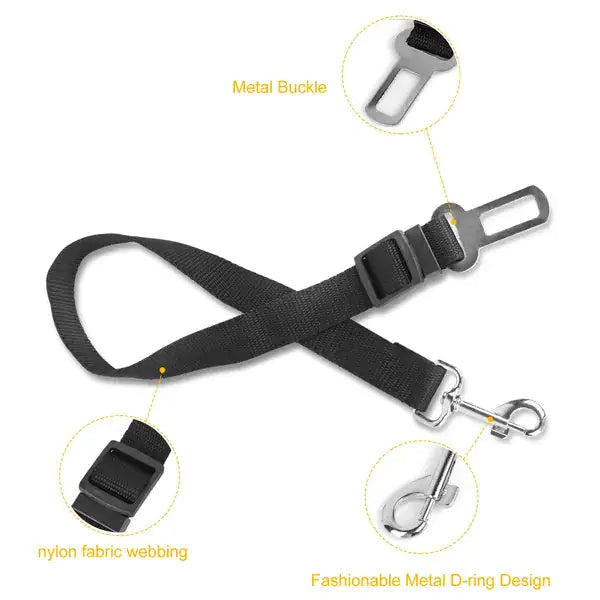 2Pcs Pet Dog Seat Belt Leash Adjustable Pet Dog Cat Safety Leads Harness - Ayora Pets