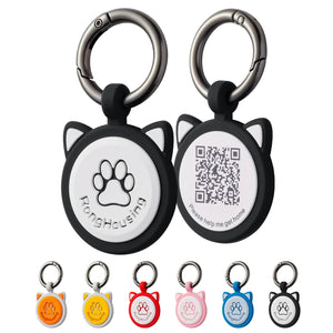 Dog Tag for Pets - Dog Tags Engraved for Pets Personalized. Custom Dog Tag. Custom Cat Tag. QR Code Dog ID Tag. Silent Silicone Dog ID Tags. Personalized Dog Collar Tag. (Black) - Ayora Pets
