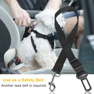 2Pcs Pet Dog Seat Belt Leash Adjustable Pet Dog Cat Safety Leads Harness - Ayora Pets