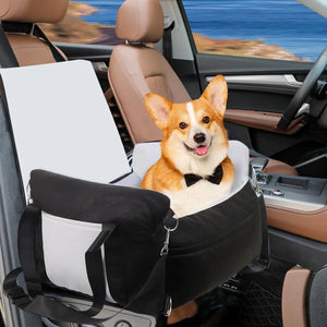 Dog Car Seat for Small Medium Sized Dogs Cat Dog Booster Car Seat for Dogs Puppy Car Seats for Car with Seat Belt Soft Front Pet Carseat Detachable Washable Travel Carrier Bed with Storage Pockets - Ayora Pets